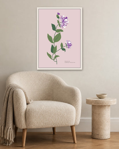 SENT Studio - Botanical Poster No. 25 - white frame in a room