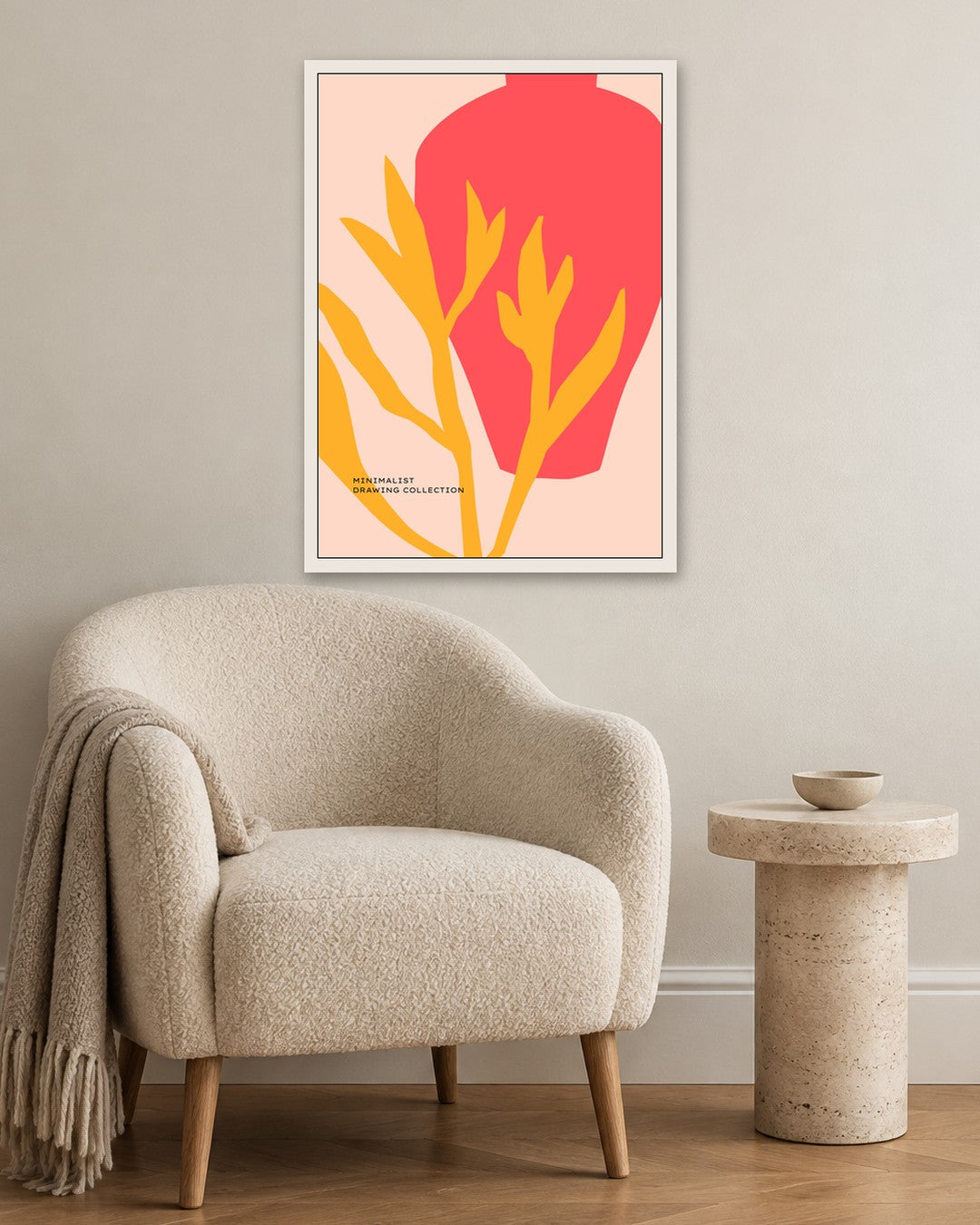 SENT Studio - Abstract Poster No. 56 - white frame in a room