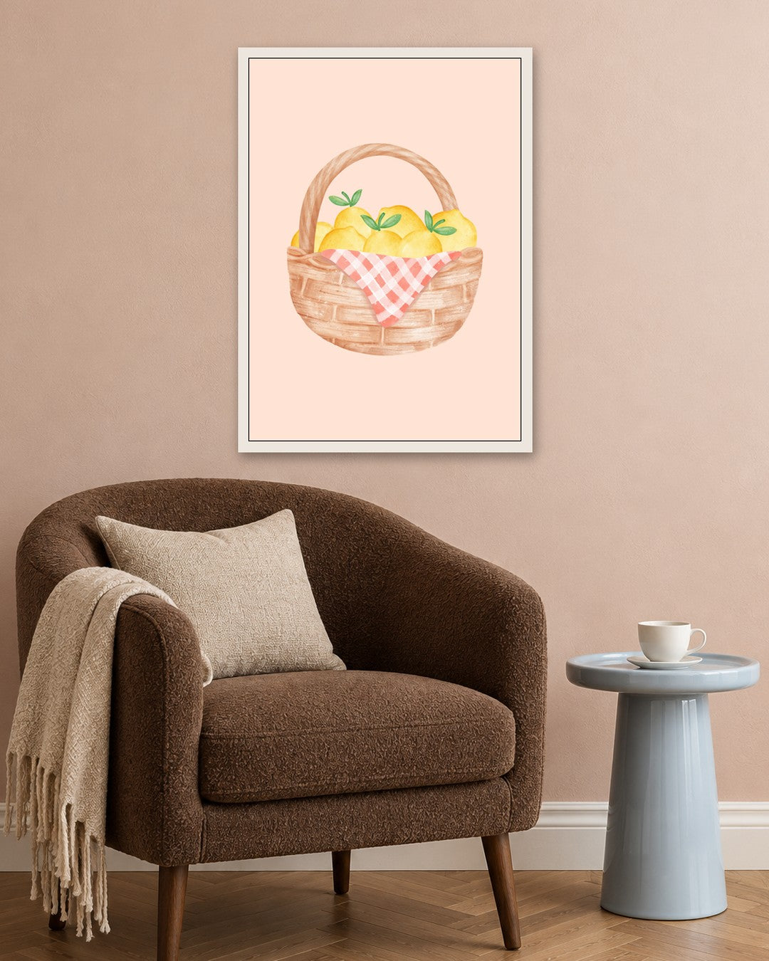 SENT Studio - Lemon Basket - white frame in a room