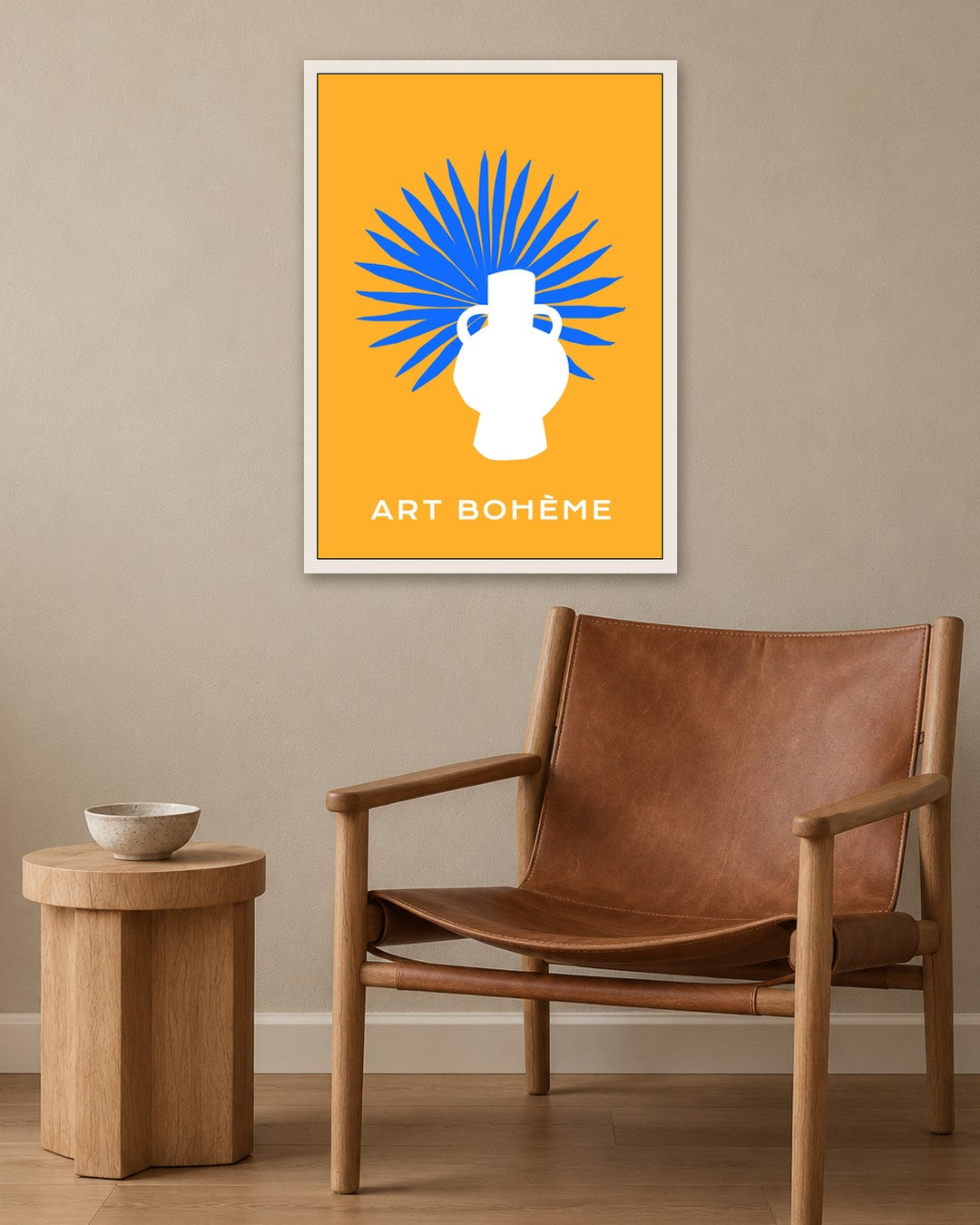 SENT Studio - Abstract Poster No. 28 - white frame in a room