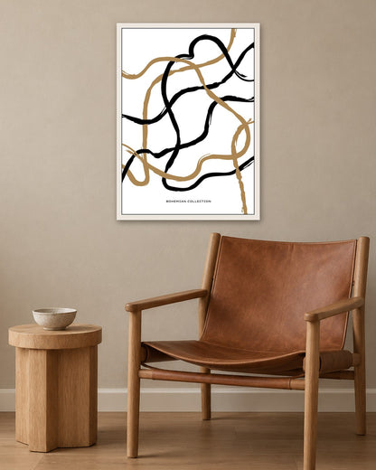 SENT Studio - Bohemian Poster No. 39 - white frame in a room