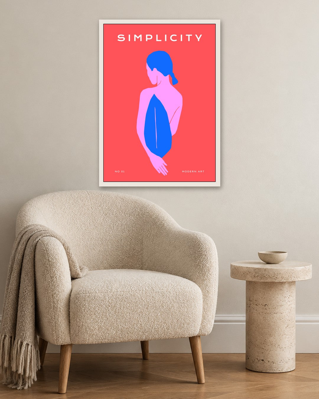 SENT Studio - Abstract Poster No. 23 - white frame in a room