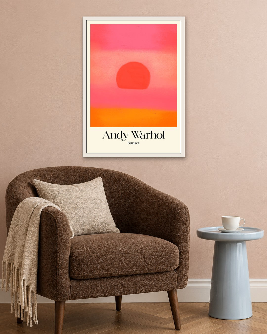 SENT Studio - Sunset Blush - white frame in a room