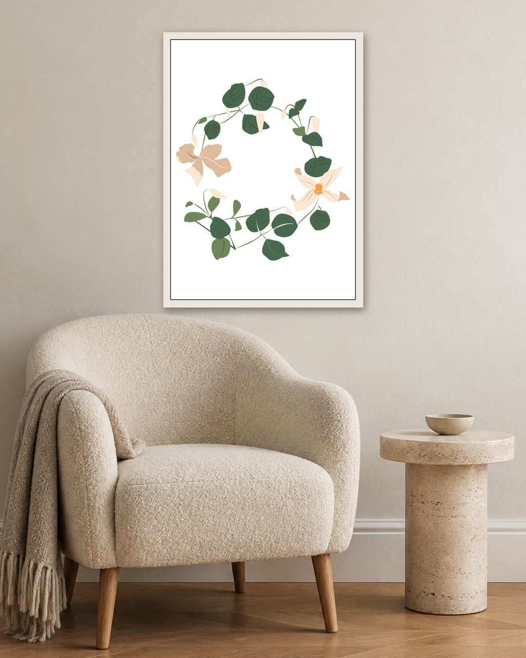 SENT Studio - Botanical Poster No. 65 - white frame in a room