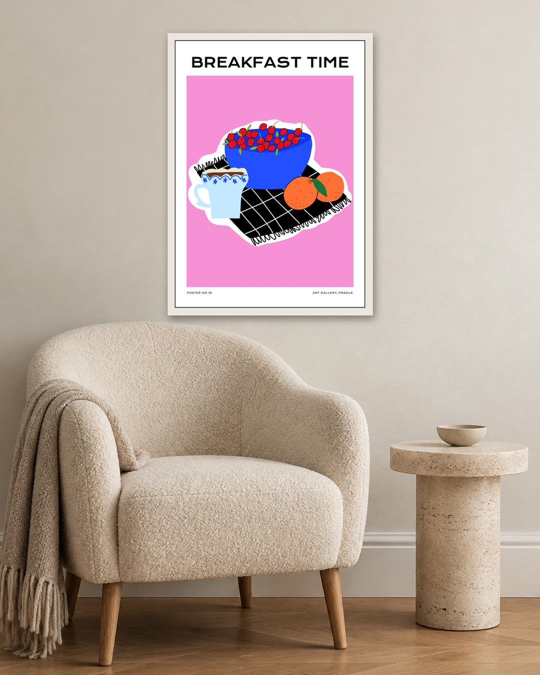SENT Studio - Aesthetic Poster No. 35 - white frame in a room