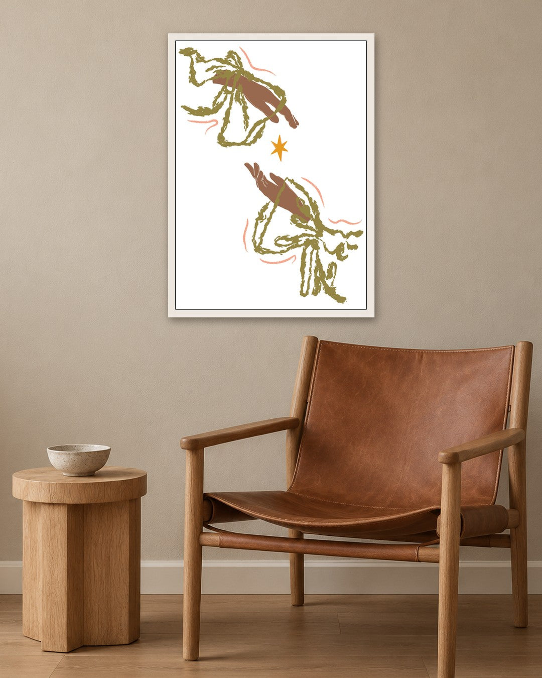 SENT Studio - Blooming Flowers Poster No. 43 - white frame in a room