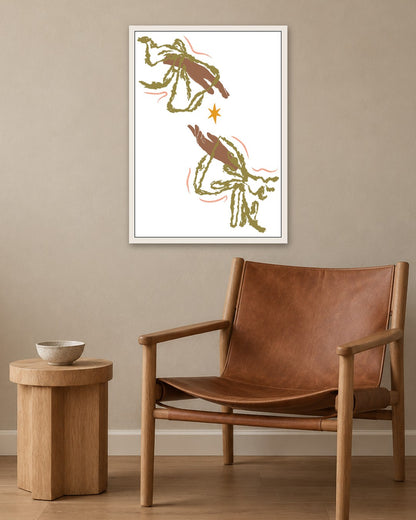 SENT Studio - Blooming Flowers Poster No. 43 - white frame in a room