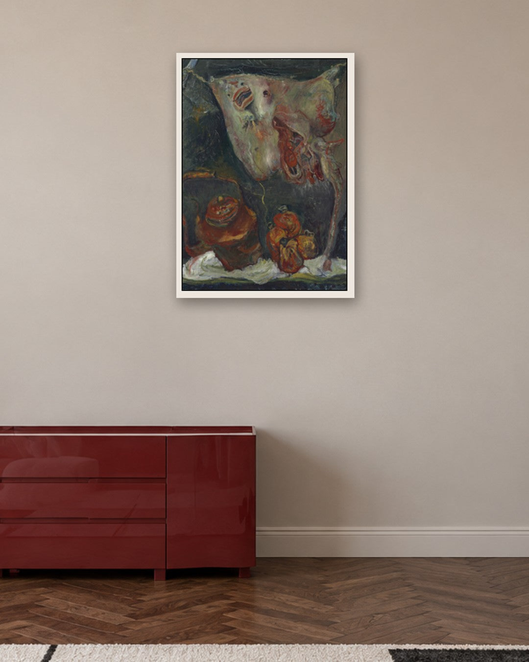 Chaïm Soutine - Still Life with Rayfish - white frame in a room