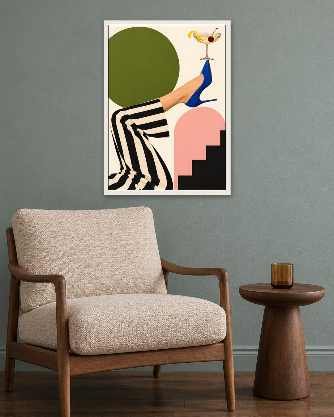 Elise Rowan - Cocktail Hour - white frame in a room