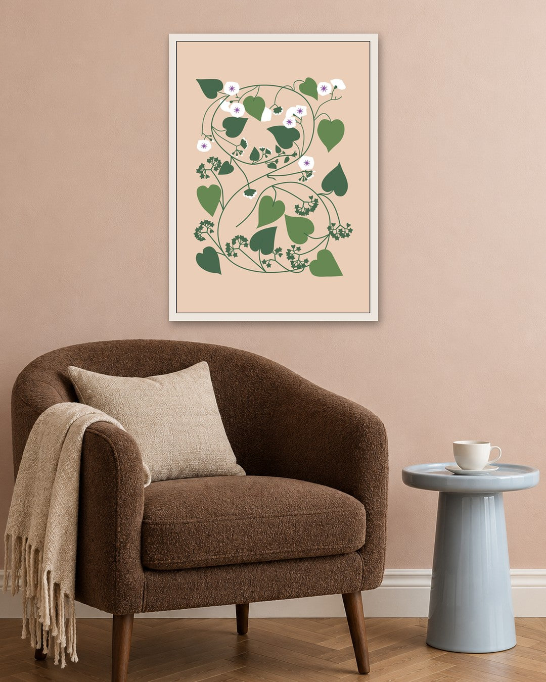 SENT Studio - Botanical Poster No. 28 - white frame in a room