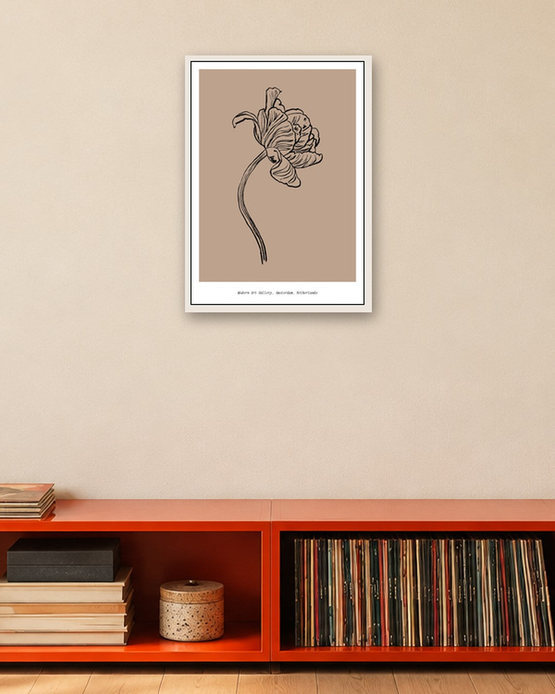 SENT Studio - Blooming Flowers Poster No. 37 - white frame in a room