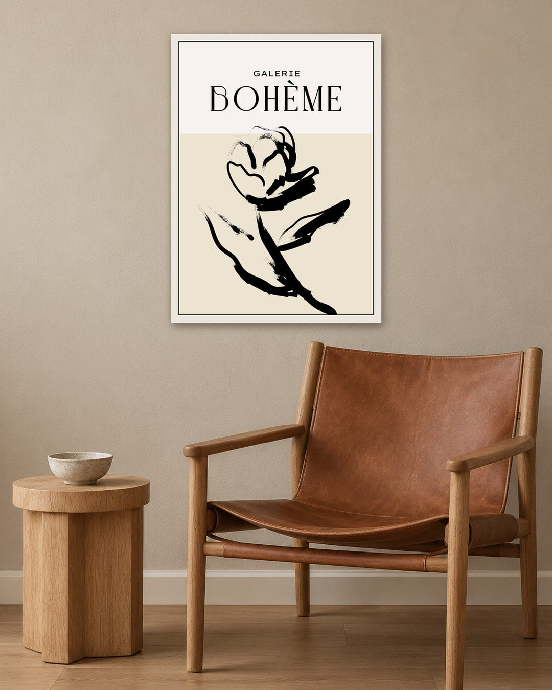 SENT Studio - Bohemian Poster No. 56 - white frame in a room