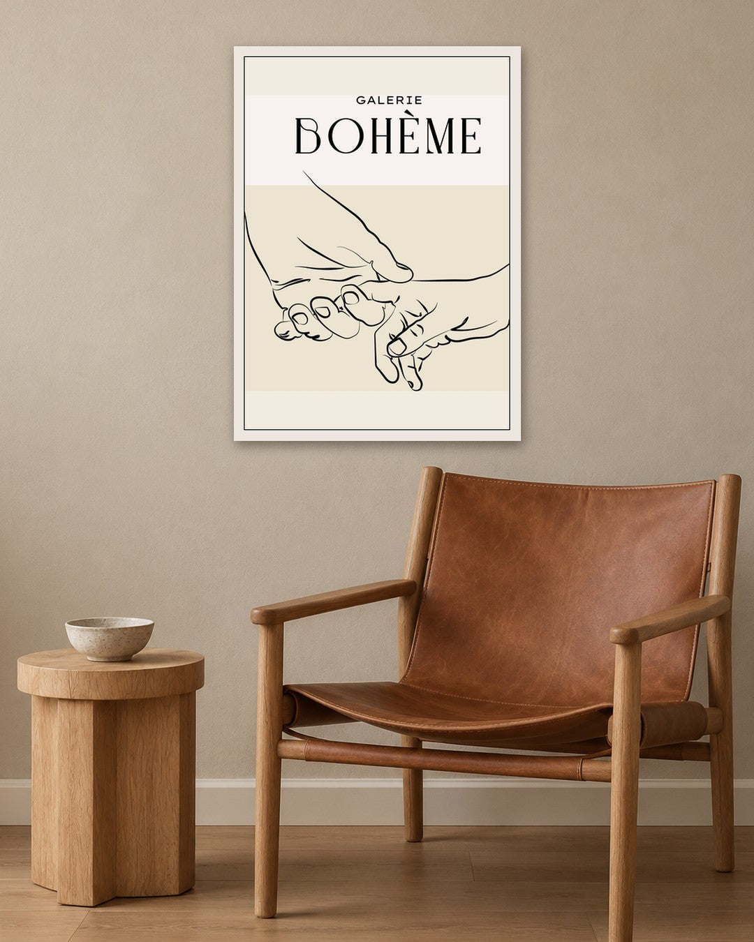 SENT Studio - Bohemian Poster No. 16 - white frame in a room