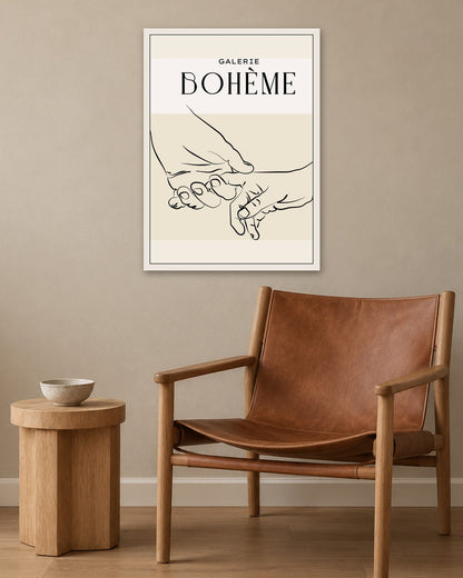 SENT Studio - Bohemian Poster No. 16 - white frame in a room