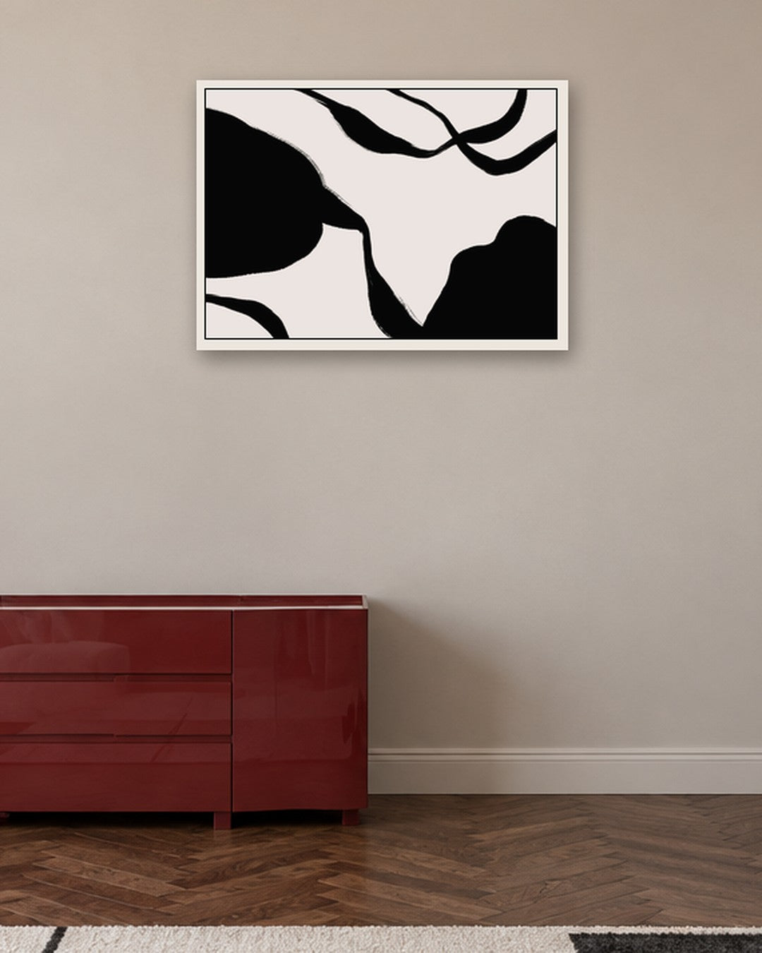Abstract Form - Black - white frame in a room