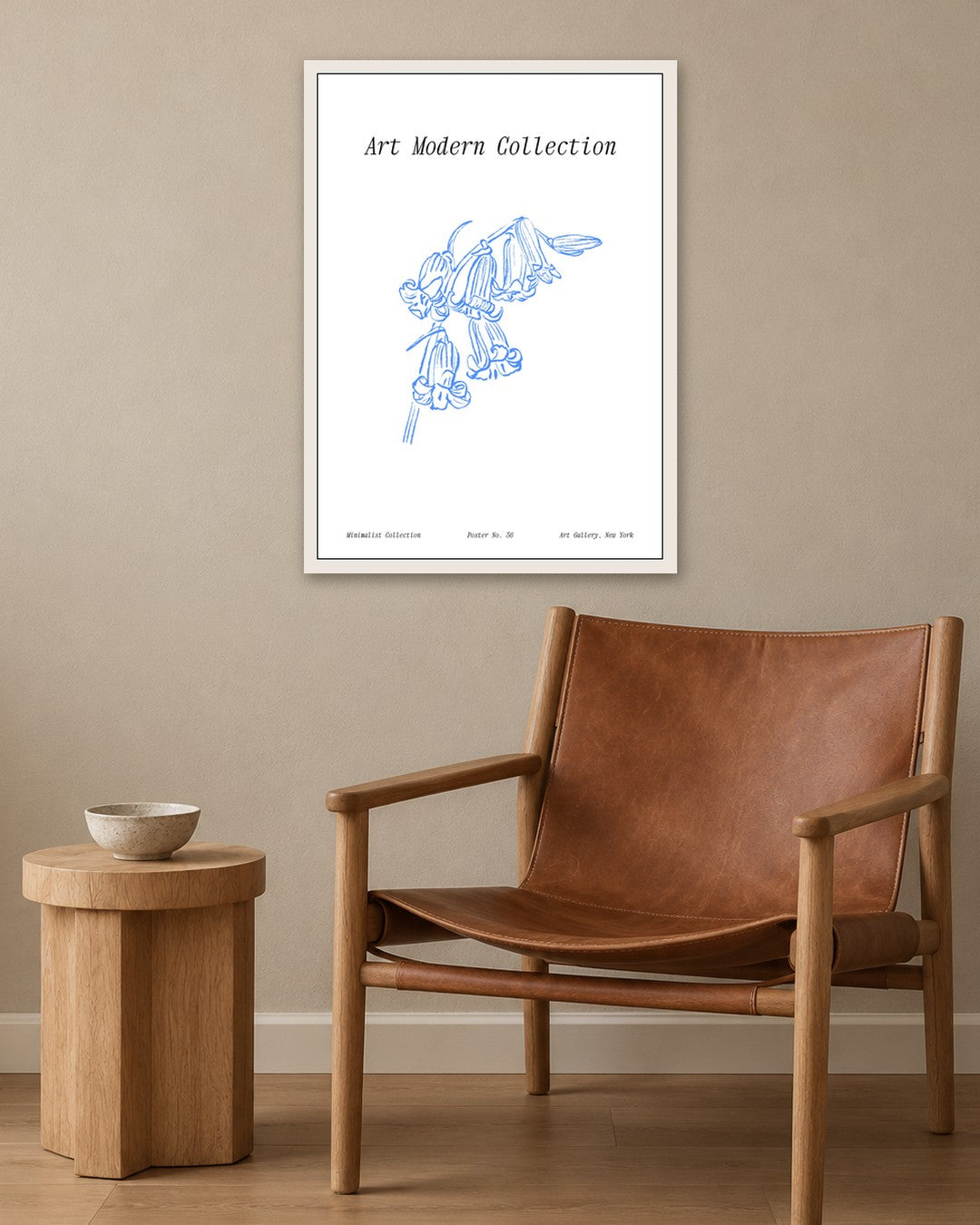 SENT Studio - Blooming Flowers Poster No. 36 - white frame in a room