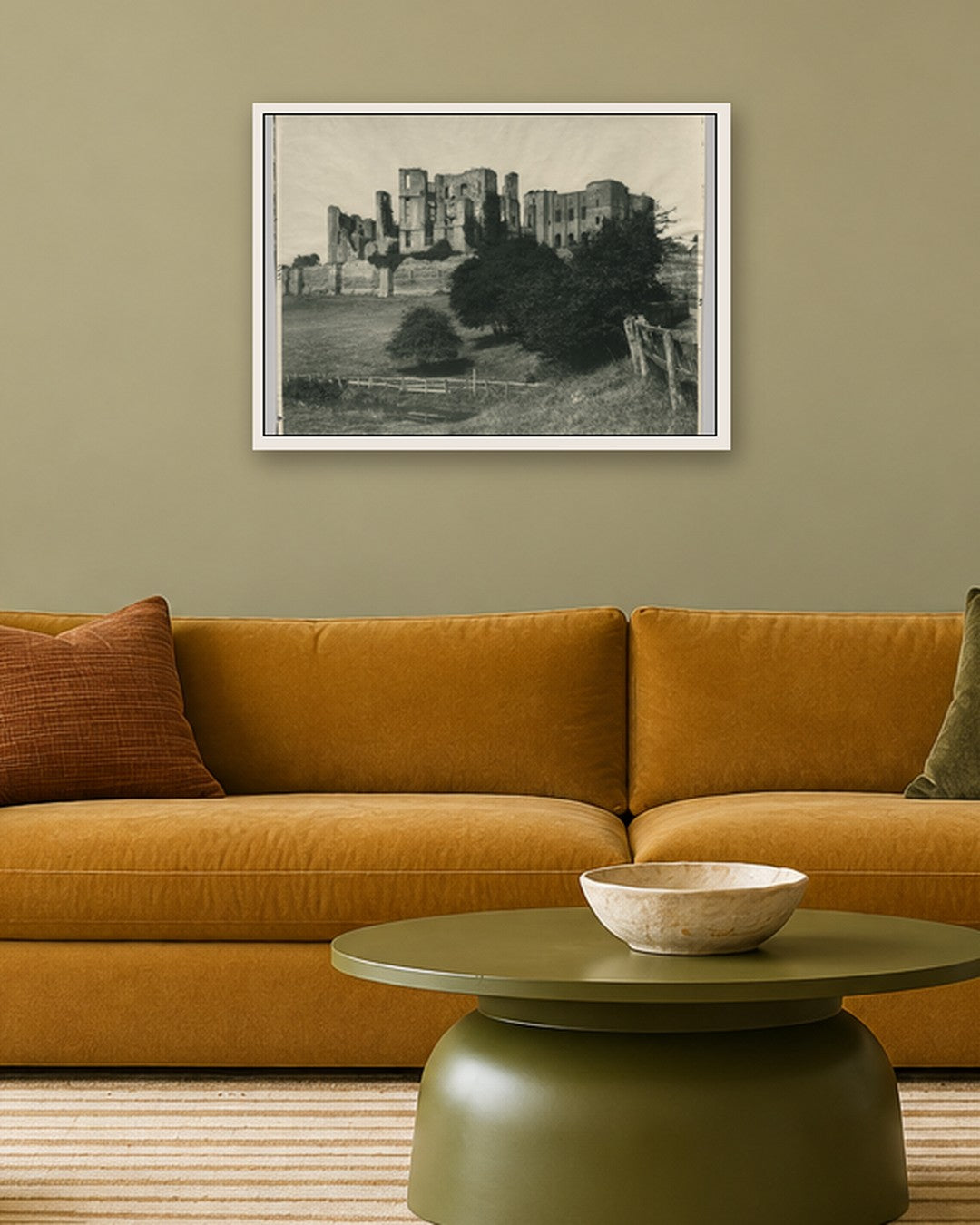 Adolphe Braun - Kenilworth Castle, Warwickshire, England - white frame in a room