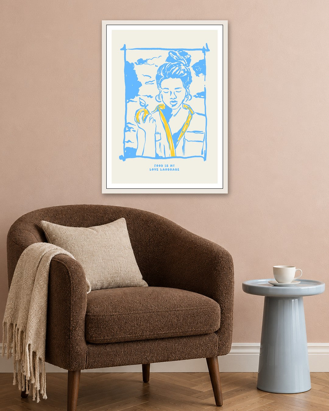 SENT Studio - Cravings Poster No. 57 - white frame in a room