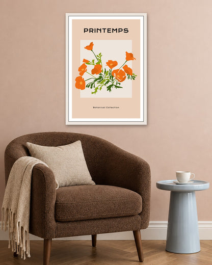 SENT Studio - Botanical Poster No. 48 - white frame in a room