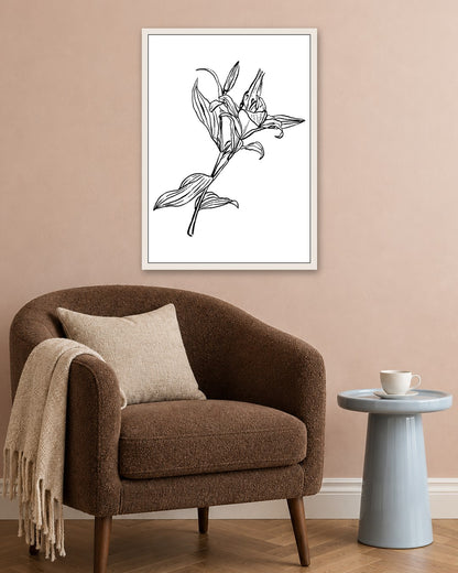 SENT Studio - Blooming Flowers Poster No. 13 - white frame in a room