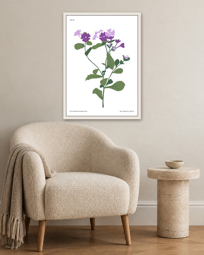SENT Studio - Botanical Poster No. 17 - white frame in a room