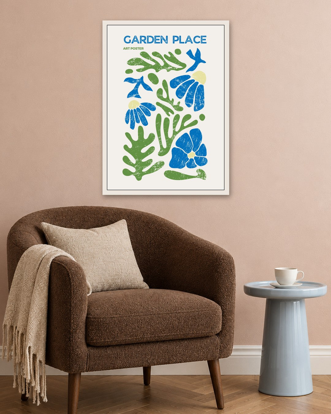 Garden Place - white frame in a room