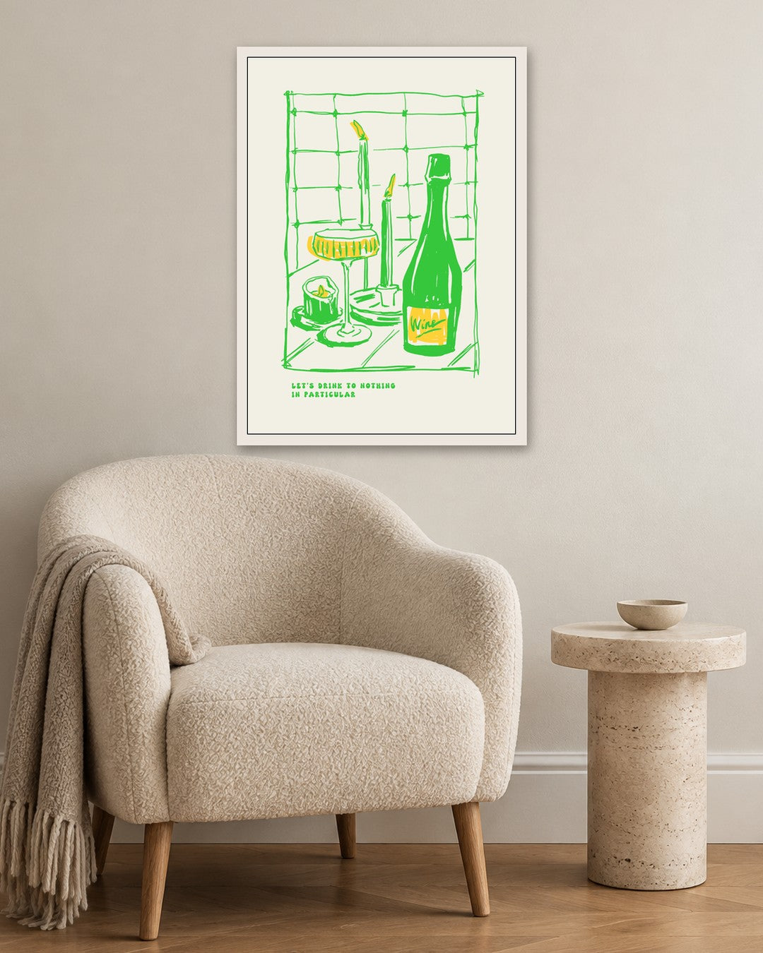 SENT Studio - Cravings Poster No. 43 - white frame in a room
