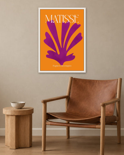 SENT Studio - Purple Fan Cut-out - white frame in a room