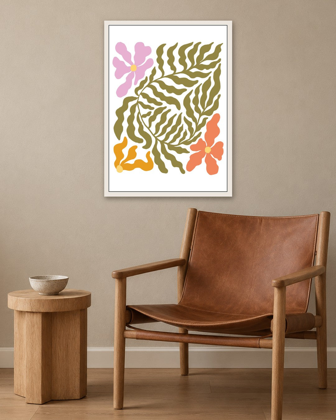SENT Studio - Blooming Flowers Poster No. 37 - white frame in a room