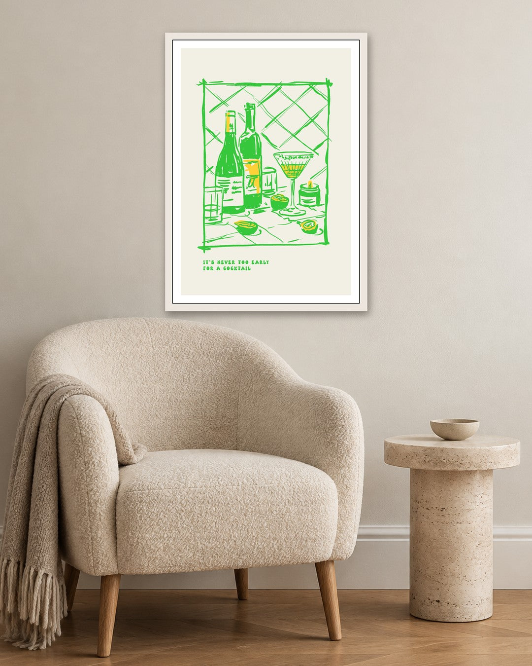 SENT Studio - Cravings Poster No. 49 - white frame in a room