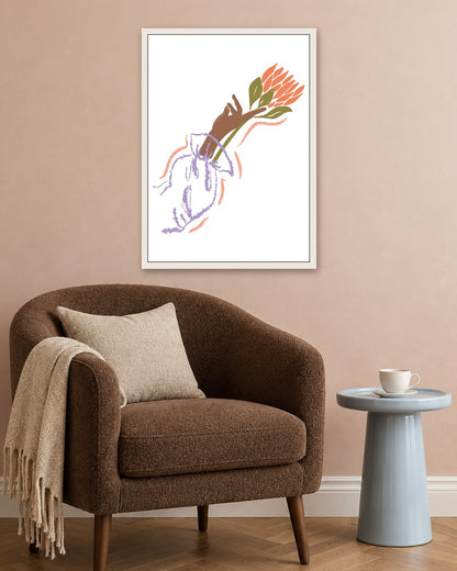 SENT Studio - Blooming Flowers Poster No. 53 - white frame in a room