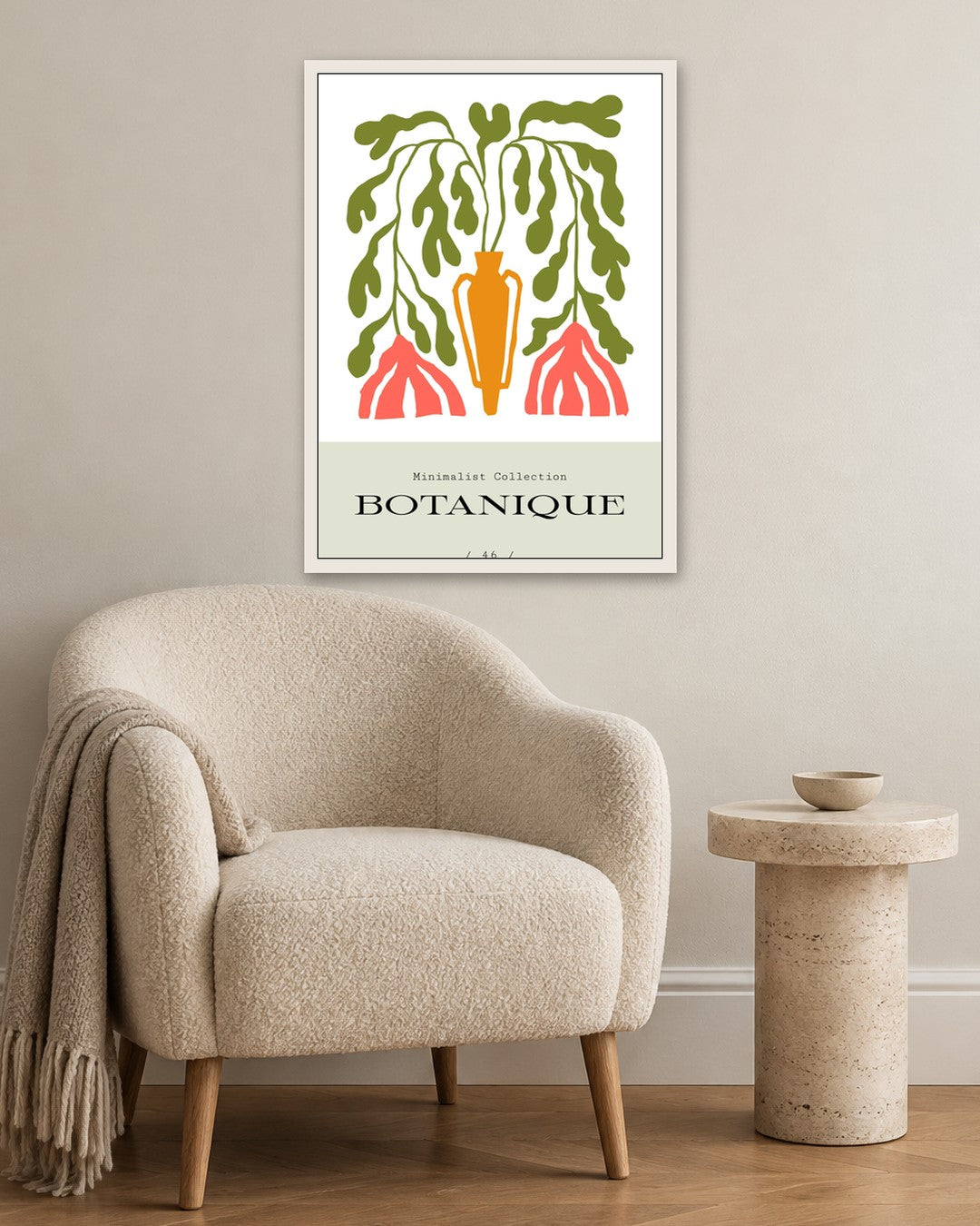 SENT Studio - Blooming Flowers Poster No. 46 - white frame in a room