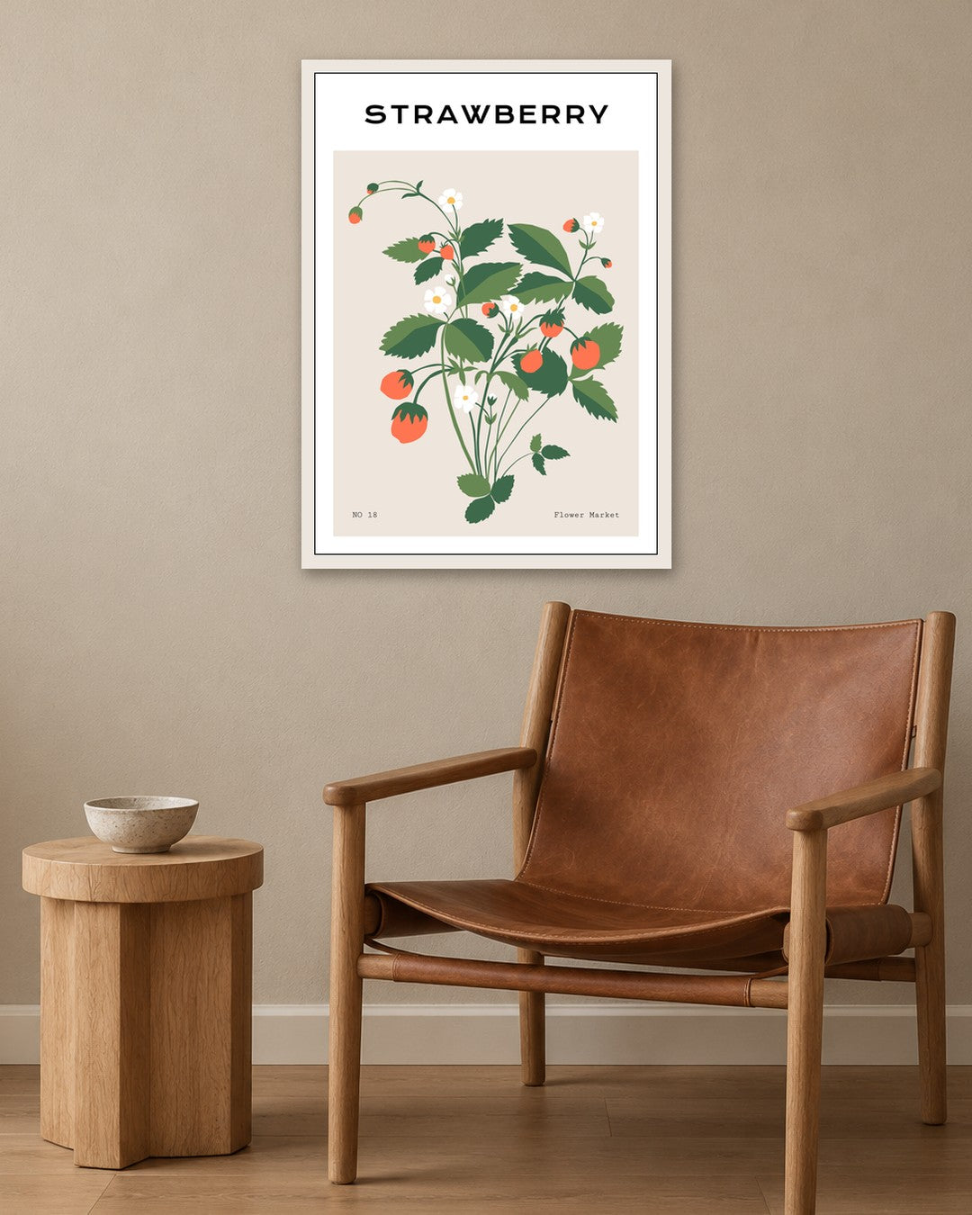 SENT Studio - Botanical Poster No. 9 - white frame in a room