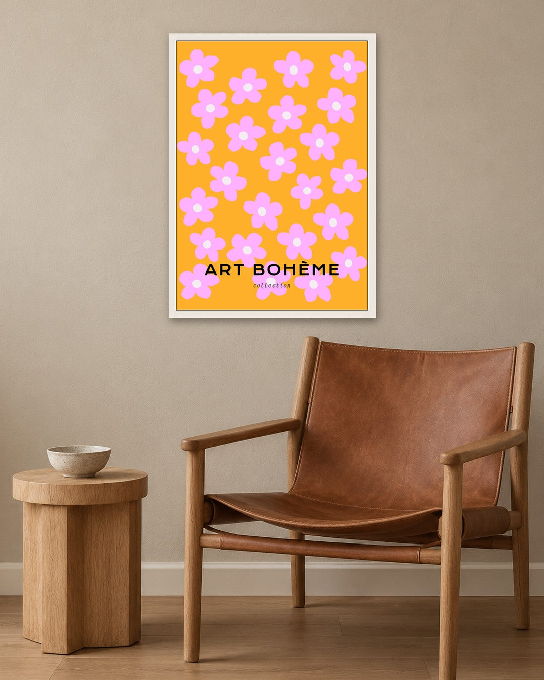 SENT Studio - Abstract Poster No. 25 - white frame in a room