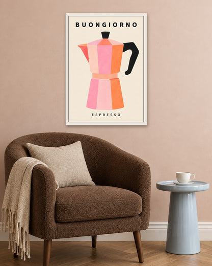 Gracie Cole - Buongiorno - white frame in a room