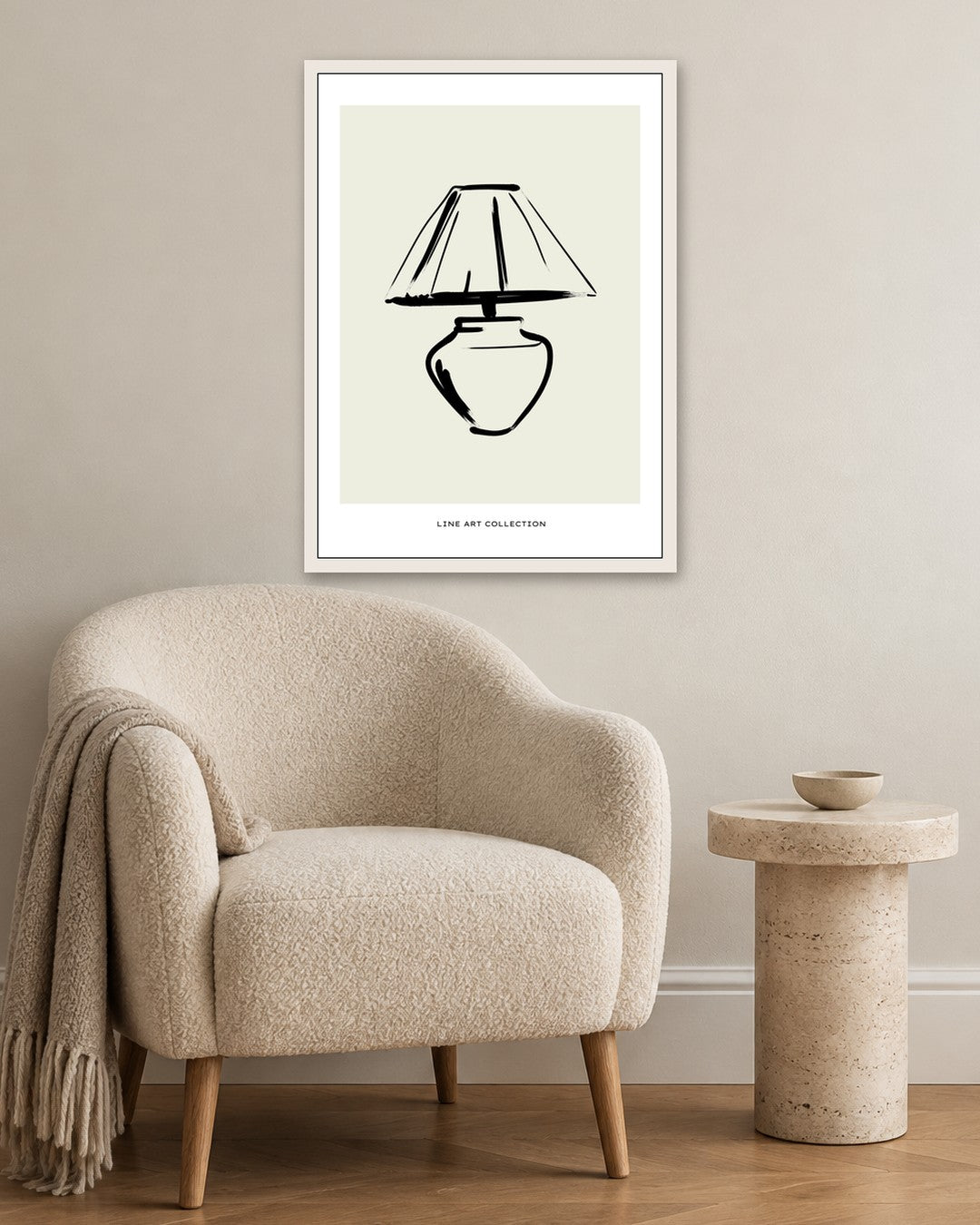 SENT Studio - Bohemian Poster No. 82 - white frame in a room