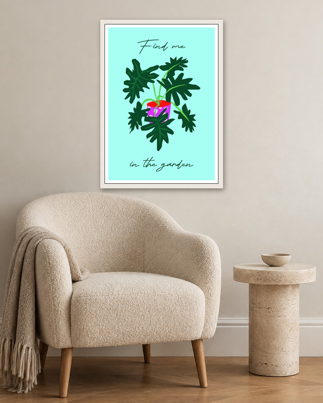 SENT Studio - Artistic Poster No. 29 - white frame in a room