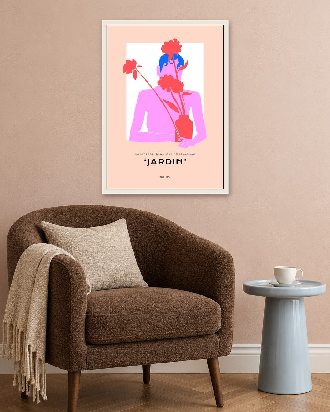 SENT Studio - Abstract Poster No. 29 - white frame in a room