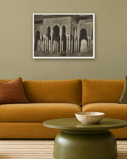 Charles Clifford - Courtyard, Alhambra - white frame in a room