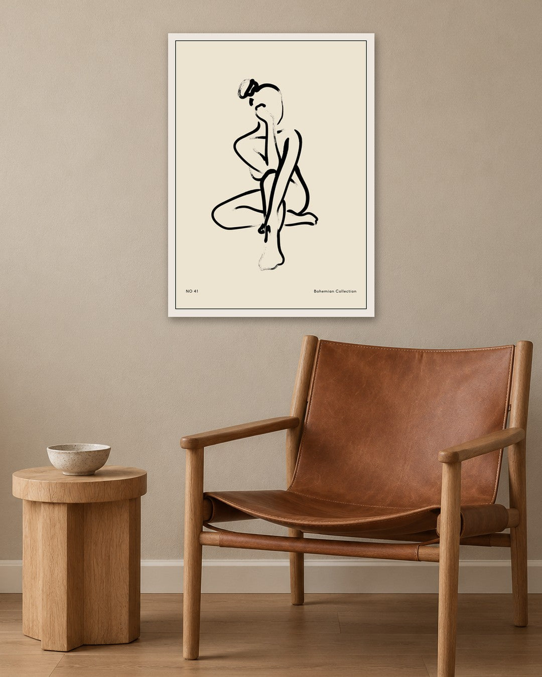 SENT Studio - Bohemian Poster No. 38 - white frame in a room