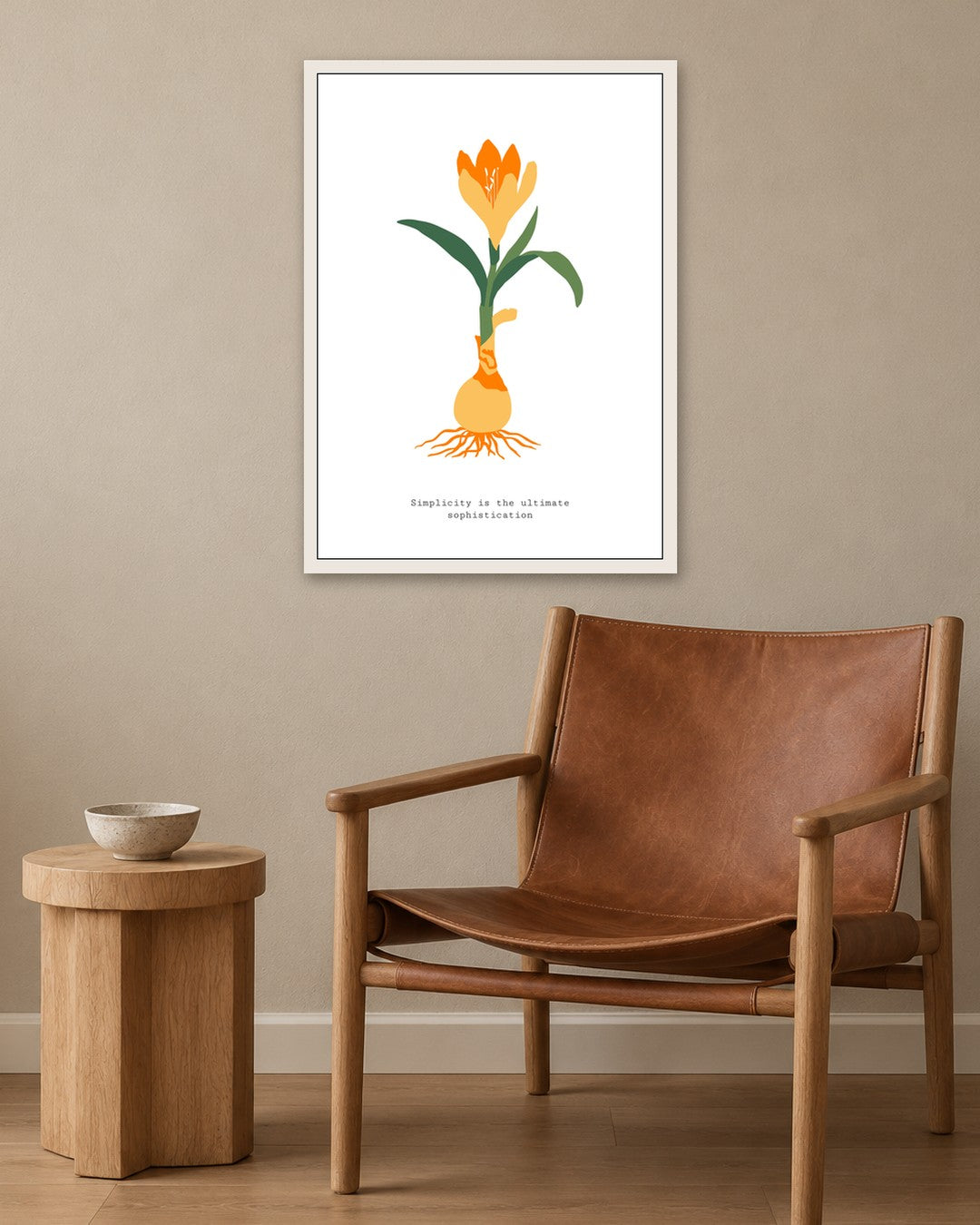 SENT Studio - Botanical Poster No. 14 - white frame in a room