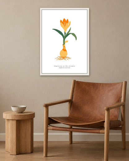 SENT Studio - Botanical Poster No. 14 - white frame in a room
