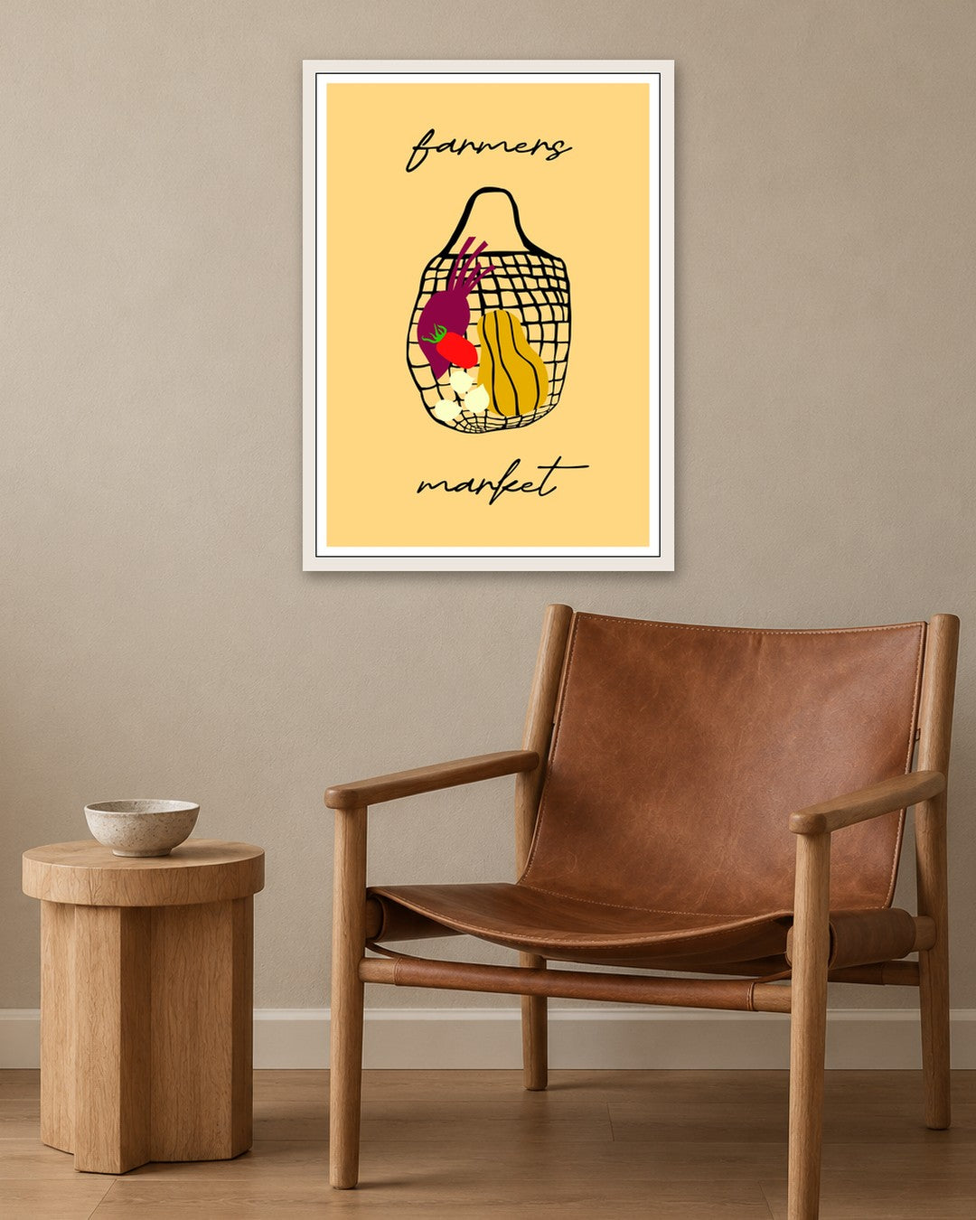 SENT Studio - Artistic Poster No. 3 - white frame in a room