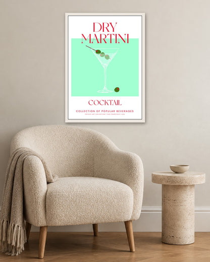 SENT Studio - Cocktail Poster No. 16 - white frame in a room