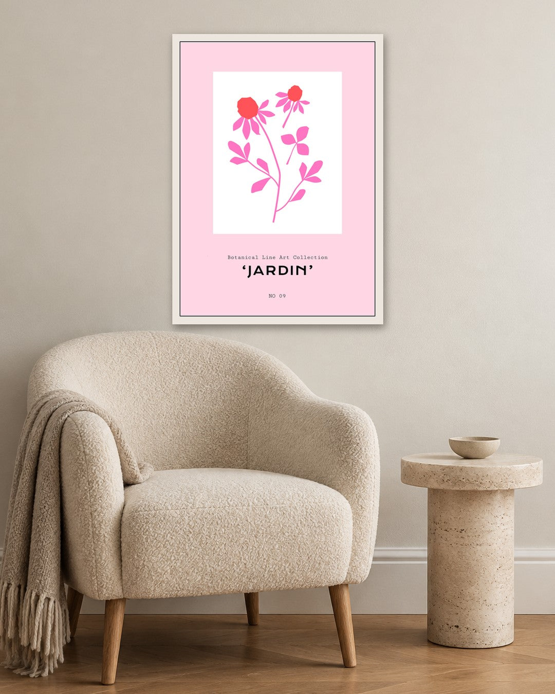 SENT Studio - Abstract Poster No. 69 - white frame in a room