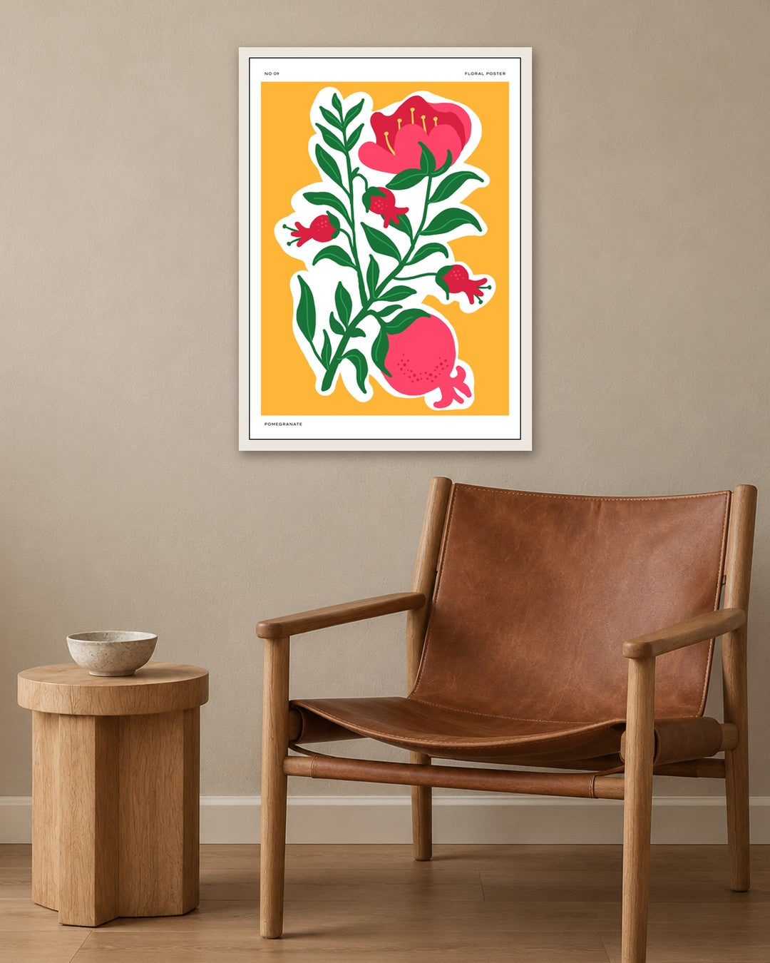 SENT Studio - Aesthetic Poster No. 9 - white frame in a room