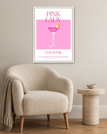 SENT Studio - Cocktail Poster No. 38 - white frame in a room