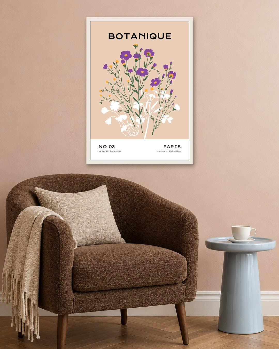 SENT Studio - Botanical Poster No. 2 - white frame in a room
