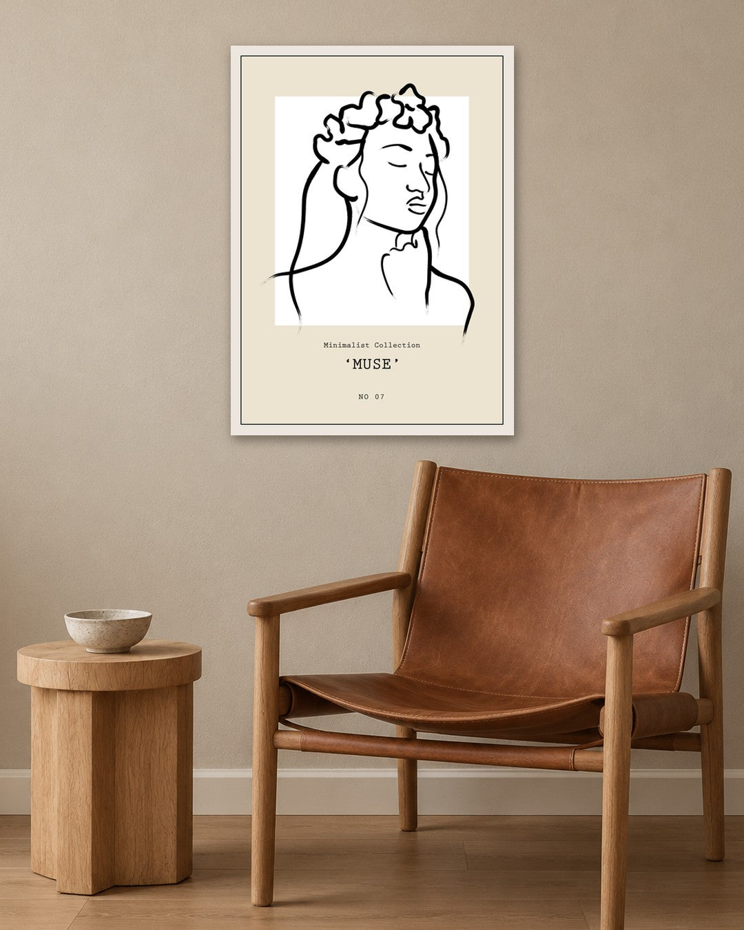 SENT Studio - Bohemian Poster No. 11 - white frame in a room