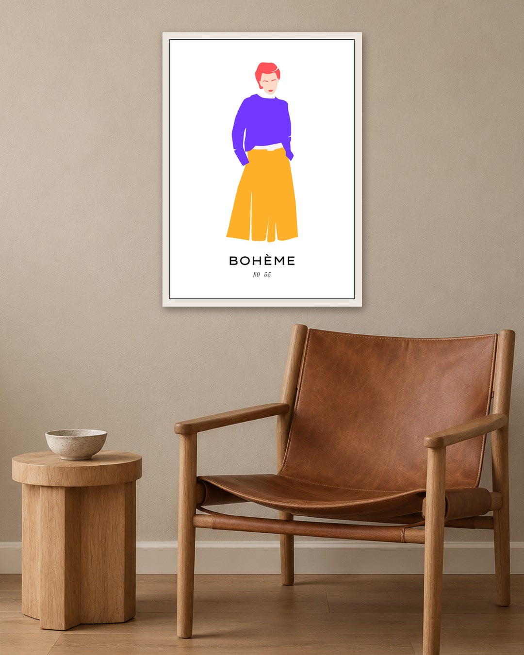 SENT Studio - Abstract Poster No. 32 - white frame in a room